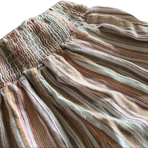 Final Touch striped paper bag tie Linen blend shorts Size S - Picture 5 of 7